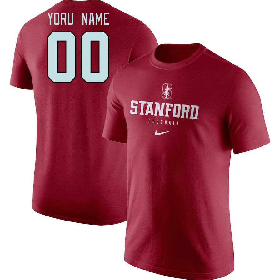 Custom Stanford Cardinal Name And Number College Tshirt-Cardinal